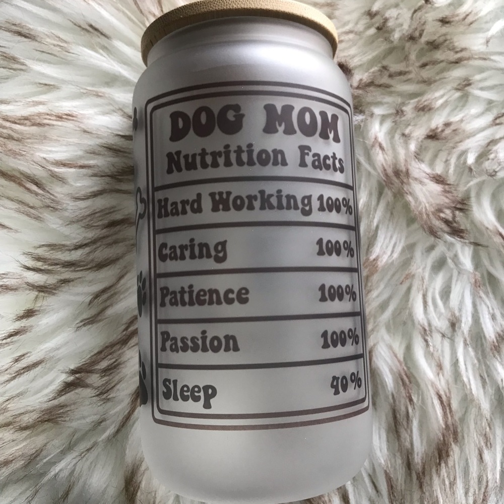 16 frosted Dog Mom tumbler